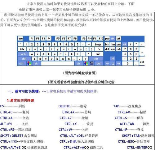 键盘按键的基础知识（探索键盘按键的种类和用途，提升打字效率）