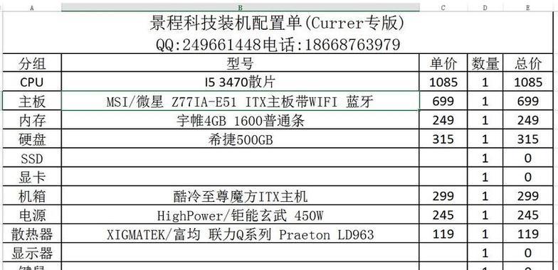 电动组装电脑配置清单怎么看？如何正确解读？